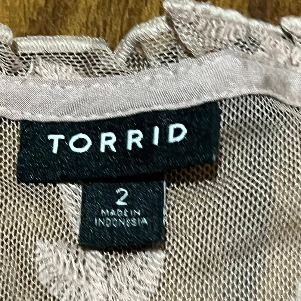 Torrid Ruffle Neck Sheer Tank - Picture 2 of 4